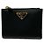 Prada City Calf Triangle Wallet Nero Schwarz