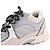 Sneakers basse Chanel CC in scamosciato grigio e mesh - vista 18