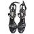 Sandali con tacco e cinturino alla caviglia con occhielli Manolo Blahnik in pelle nera Nero - vista 5