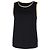 Canotta Saint Laurent con scollo rotondo in chiffon nero