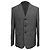 Céline  Celine Single-Breasted Plaid Tweed Blazer in Grey Wool