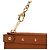 Borsa Louis Vuitton Mini Zipped Chain in pelle marrone Rosso - vista 7
