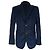 Blazer Gucci de botonadura sencilla en pana azul marino