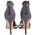 Sandali con tacco Viola di Jimmy Choo in camoscio grigio con nappe - vista 3
