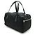 Borsa in nylon e pelle verniciata con logo Triangle Prada Nero - vista 2