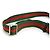 Borsa a tracolla 2way in tela nylon e pelle Gucci Sherry Line Nero Rosso Verde - vista 5