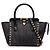 Borsa 2way in denim e pelle Rockstud Valentino Nero Blu