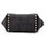 Borsa 2way in denim e pelle Rockstud Valentino Nero Blu - vista 3