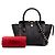 Borsa 2way in denim e pelle Rockstud Valentino Nero Blu - vista 7