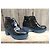 Autre Marque Stivaletti Fratelli Rossetti con plateau in vernice blu navy - vista 2