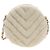 Clutch rotondo Chanel con catena Chevron in shearling mini Bianco - vista 2