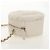 Clutch rotondo Chanel con catena Chevron in shearling mini Bianco - vista 3
