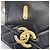 Borsa a tracolla Chanel in pelle di vitello martellata nera Nero - vista 7