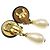 Chanel Vintage CC Dangle Metal con Cristalli Nero - vista 2
