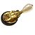Chanel Vintage CC Dangle Metal con Cristalli Nero - vista 4