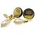 Chanel Vintage CC Dangle Metal con Cristalli Nero - vista 5