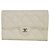 Chanel Matelassé Medium Tri-fold Wallet Weiß