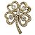 Spilla Trifoglio in Oro e Strass Christian Dior D'oro