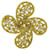 Logo Chanel CC chapado en oro Dorado