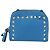 Mini camera in pelle Valentino Garavani Rockstud Chain Blu