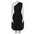 Alaïa schwarzes One-Shoulder-Kleid mit Volants