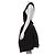 Alaïa schwarzes One-Shoulder-Kleid mit Volants - Ansicht 7