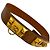 Hermès Hermes Collier de Chien Gürtel Breit aus Leder Braun - Ansicht 2