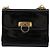 Salvatore Ferragamo Gancini Flap in vernice Nero