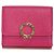 Bulgari Bvlgari Tri-Fold Wallet aus rosa Leder Pink