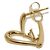 Orecchini Louis Vuitton Heart Falling in Love PM Gold Stud D'oro - vista 3