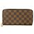 Louis Vuitton Zippy Wallet aus Damier Canvas Braun Damier ebene