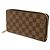 Louis Vuitton Zippy Wallet aus Damier Canvas Braun Damier ebene - Ansicht 2