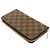 Louis Vuitton Zippy Wallet aus Damier Canvas Braun Damier ebene - Ansicht 4