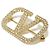 Broche V Logo chapado en oro Valentino - vista 2