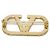 Broche V Logo chapado en oro Valentino - vista 4