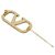 Broche V Logo chapado en oro Valentino - vista 5