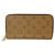 Zippy Cartera larga Louis Vuitton en Monogram Reverse Castaño Marrón claro Monograma