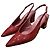Chanel Burgundy Patent Leather Slingback Heels Dark red