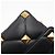 Borsa a tracolla in nappa Valentino Roman Stud Nero - vista 9