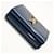 Portefeuille pliable en cuir verni bleu Yves Saint Laurent  - vue 5