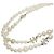 Collana lunga Chanel A13P GP Faux Pearl Bianco D'oro