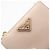 Prada Leather Triangle Logo Bi-fold Wallet Beige - view 8