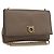 Borsa a tracolla Salvatore Ferragamo Gancini in catena di pelle grigia e oro Auth 189649