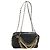 CHANEL Borsa All About Chain Matelasse in pelle di agnello nera e oro CC Auth 189115SM Nero D'oro