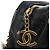 CHANEL Borsa All About Chain Matelasse in pelle di agnello nera e oro CC Auth 189115SM Nero D'oro - vista 10