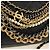 CHANEL Borsa All About Chain Matelasse in pelle di agnello nera e oro CC Auth 189115SM Nero D'oro - vista 20