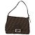 FENDI Zucca Canvas Mamma Baguette Shoulder Bag Black Brown Auth 190109SAV Marrone Nero - vista 13