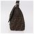 FENDI Zucca Canvas Mamma Baguette Shoulder Bag Black Brown Auth 190109SAV Marrone Nero - vista 3