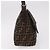 FENDI Zucca Canvas Mamma Baguette Shoulder Bag Black Brown Auth 190109SAV Marrone Nero - vista 4