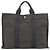Hermès Borsa HERMES Her Line MM in tela grigio argento Auth 189685 Marrone - vista 13